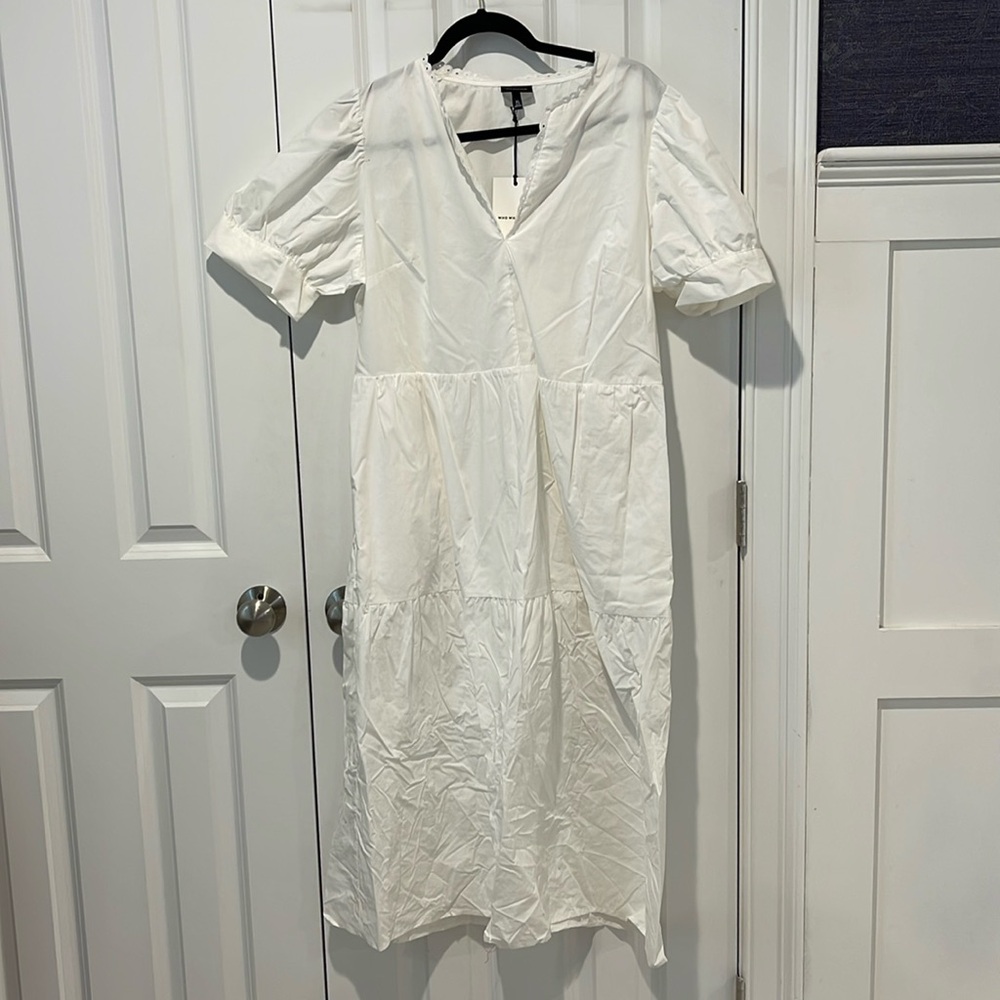 White long cotton dress
